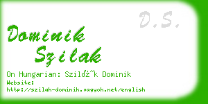 dominik szilak business card